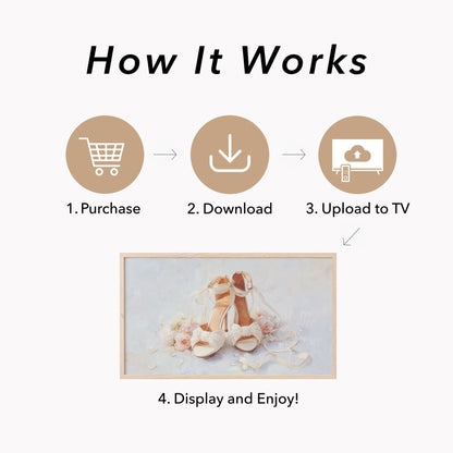 Bridal Shoes Frame TV Art displayed on a TV