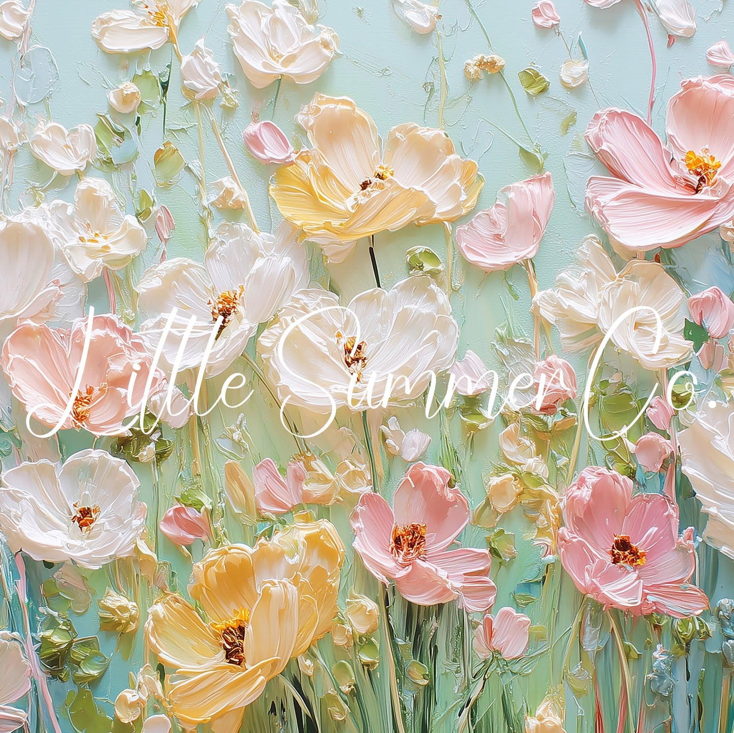 Pastel Wildflower Meadow Frame TV Art displayed on a TV