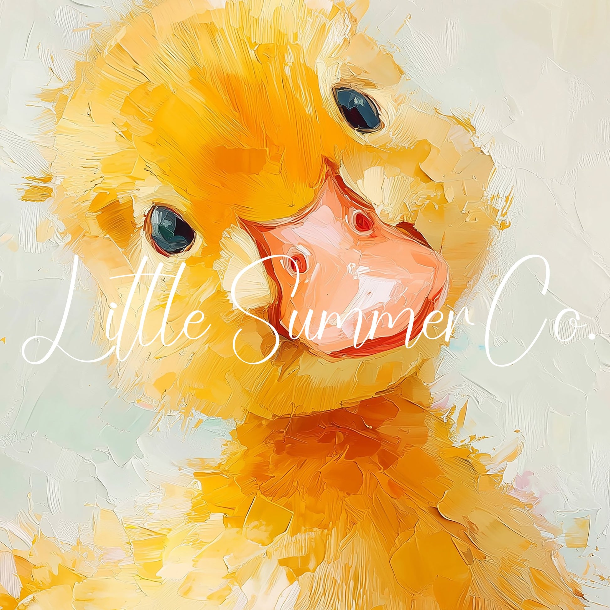 Baby Duckling Frame TV Art displayed on a TV