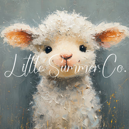 Fluffy Lamb Frame TV Art displayed on a TV