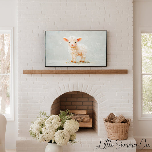 Cute Baby Lamb Frame TV Art displayed on a TV