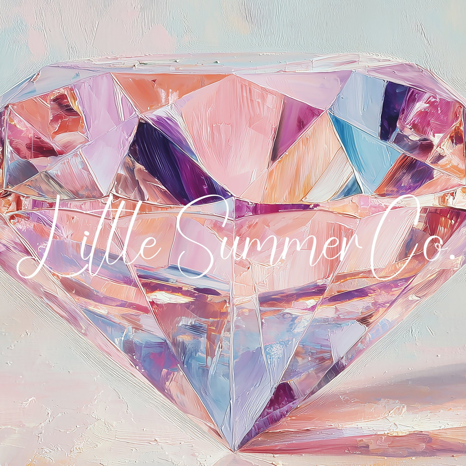 Pink Diamond Frame TV Art displayed on a TV