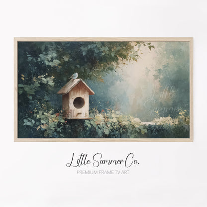 Birdhouse Frame TV Art displayed on a TV