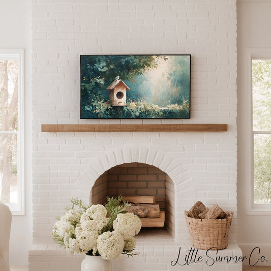Birdhouse Frame TV Art displayed on a TV