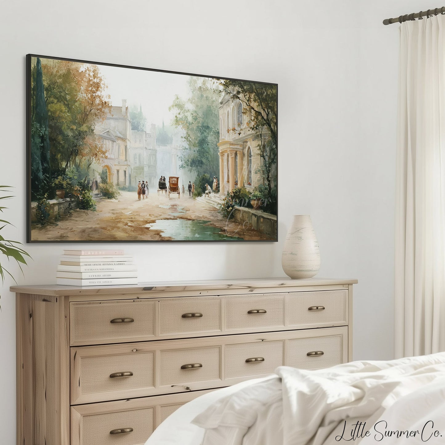 Estate Carriage Street Frame TV Art displayed on a TV