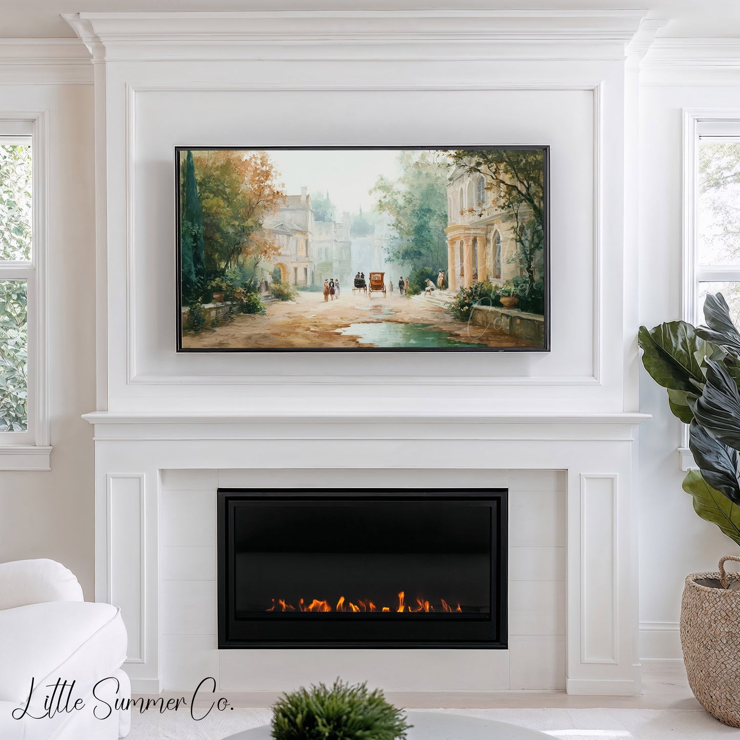Estate Carriage Street Frame TV Art displayed on a TV