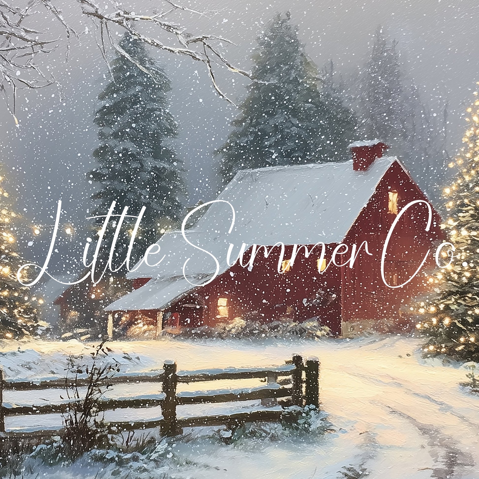 Snowy Red Barn Frame TV Art displayed on a TV