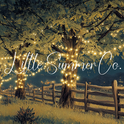 Trees with Fairy Lights Frame TV Art displayed on a TV