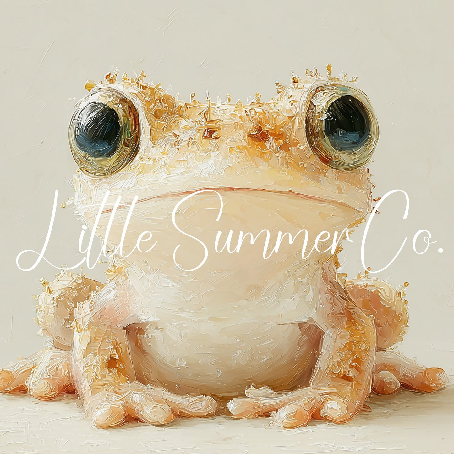 Cute Cream Tree Frog Frame TV Art displayed on a TV