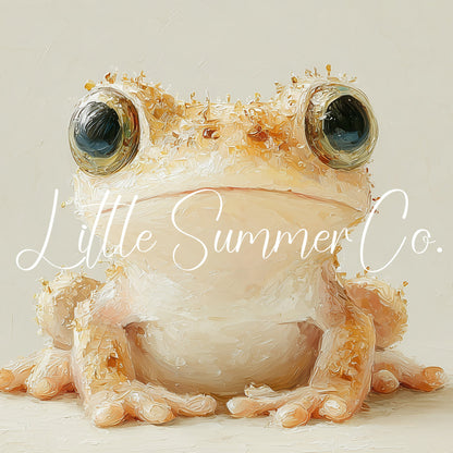 Cute Cream Tree Frog Frame TV Art displayed on a TV