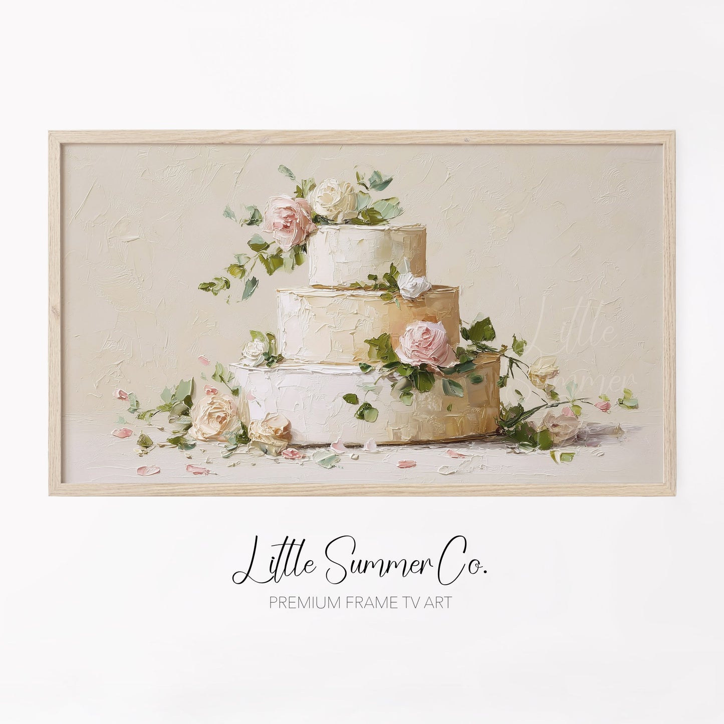 Wedding Cake Frame TV Art displayed on a TV