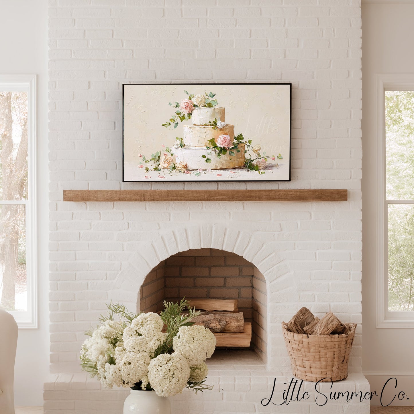 Wedding Cake Frame TV Art displayed on a TV