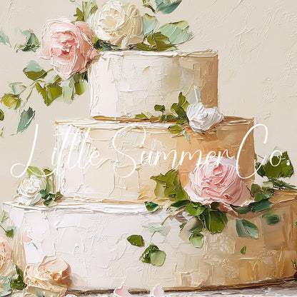 Wedding Cake Frame TV Art displayed on a TV