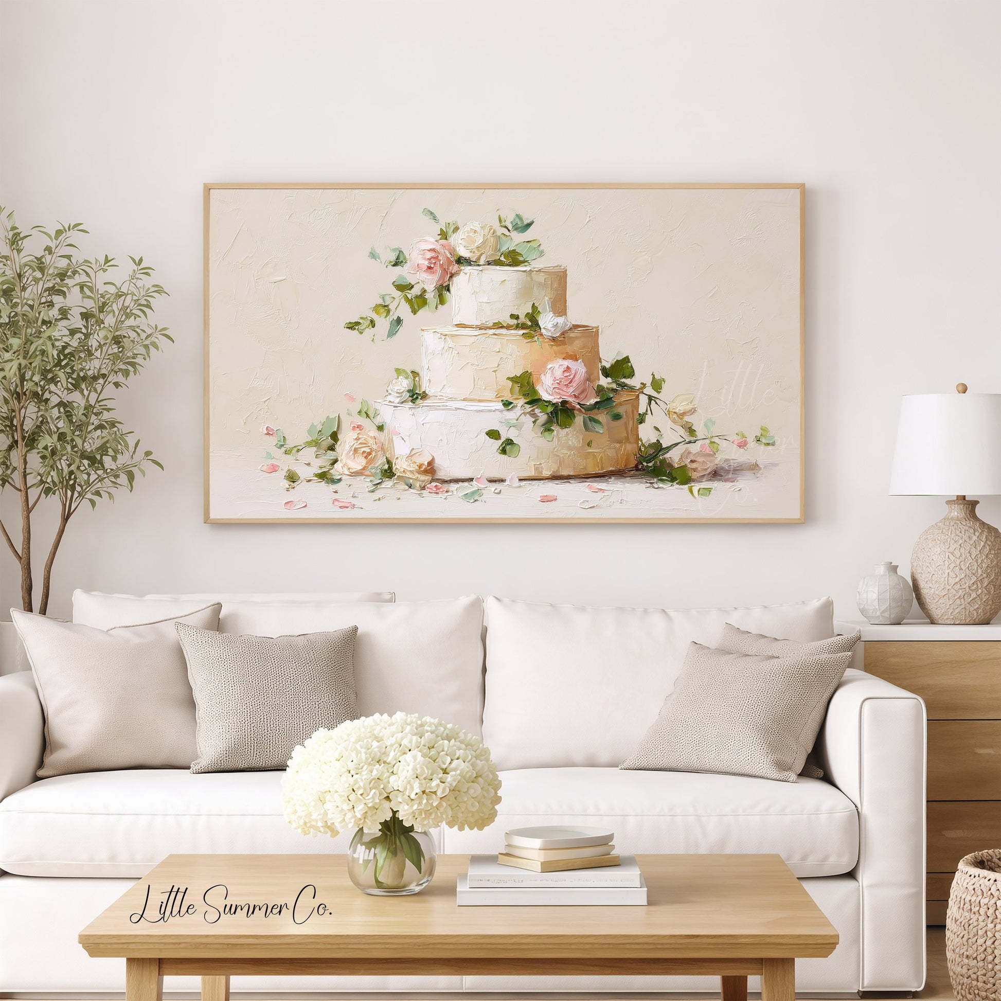 Wedding Cake Frame TV Art displayed on a TV
