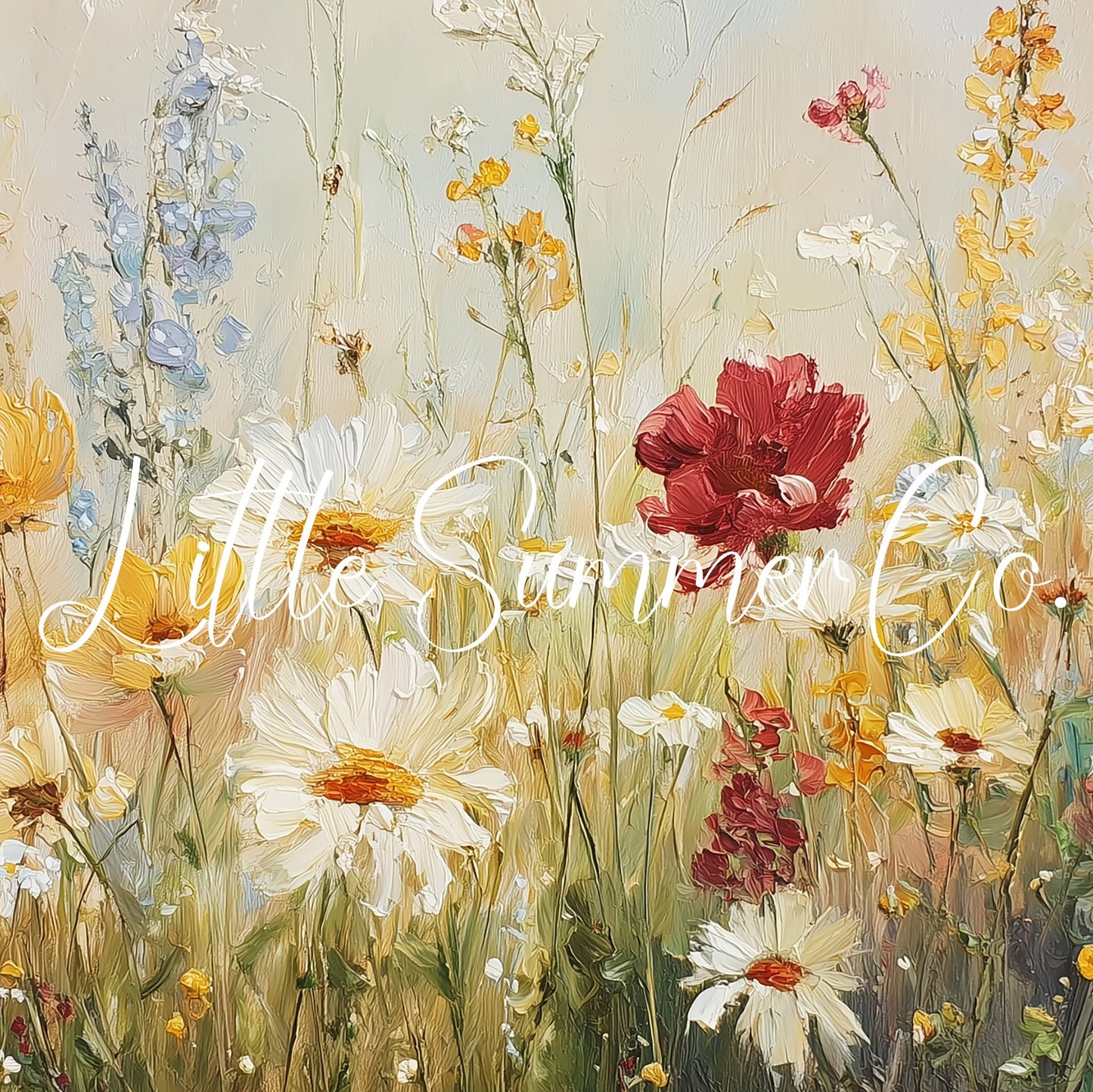 Wildflower Meadow Bloom Frame TV Art displayed on a TV