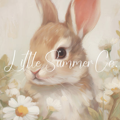 Daisy Bunny Frame TV Art displayed on a TV