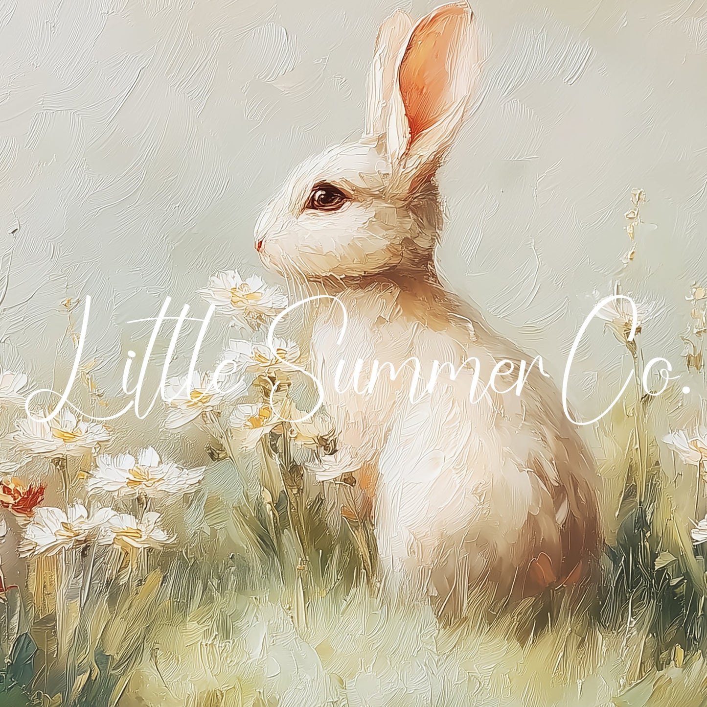 Meadow Bunny Frame TV Art displayed on a TV