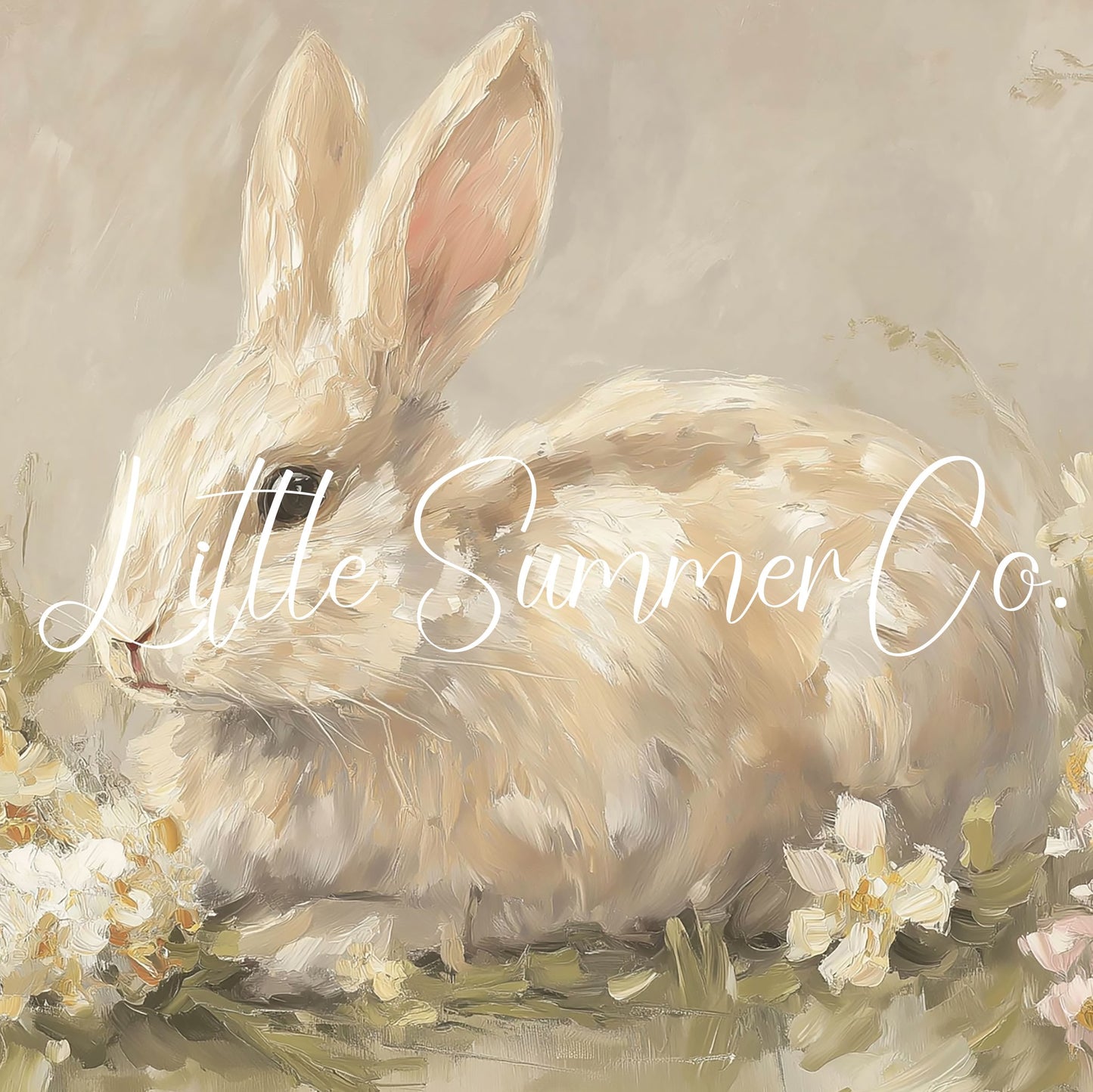 Garden Bunny Frame TV Art displayed on a TV
