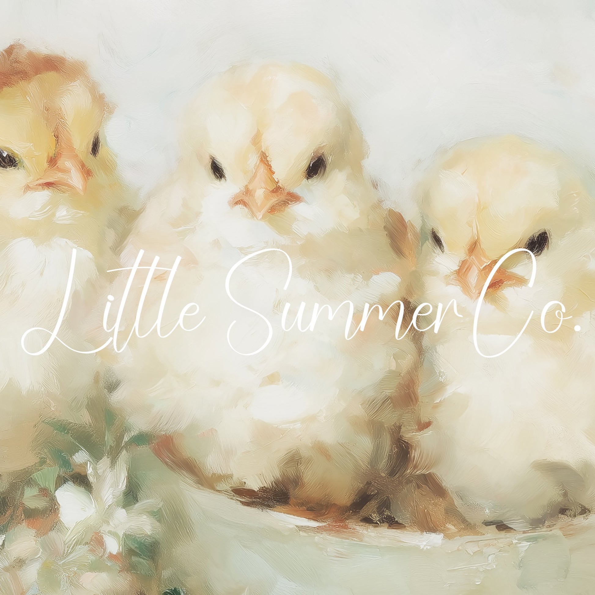 Baby Chicks In Bowl Frame TV Art displayed on a TV