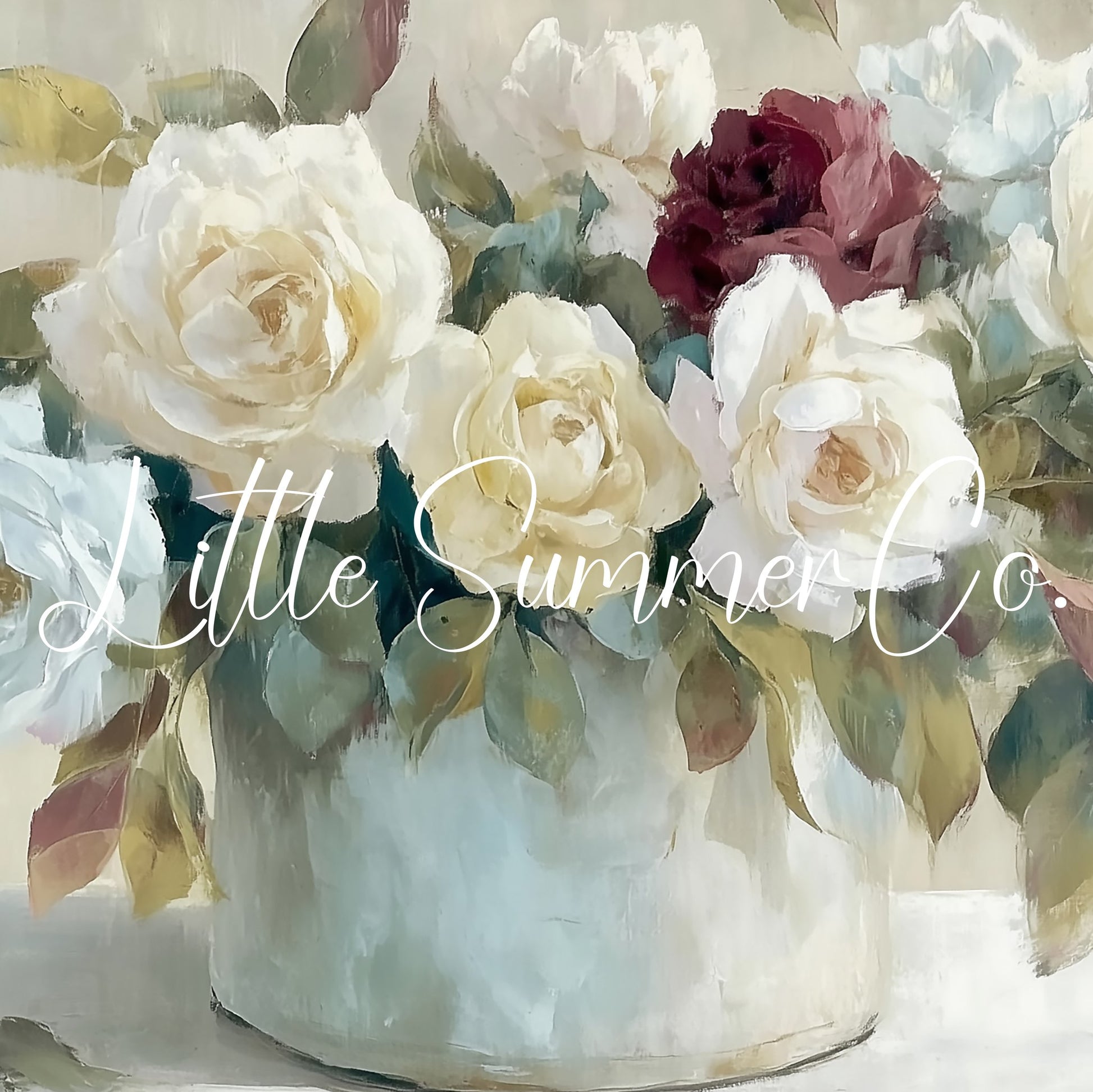 Mixed Roses in Pot Frame TV Art displayed on a TV