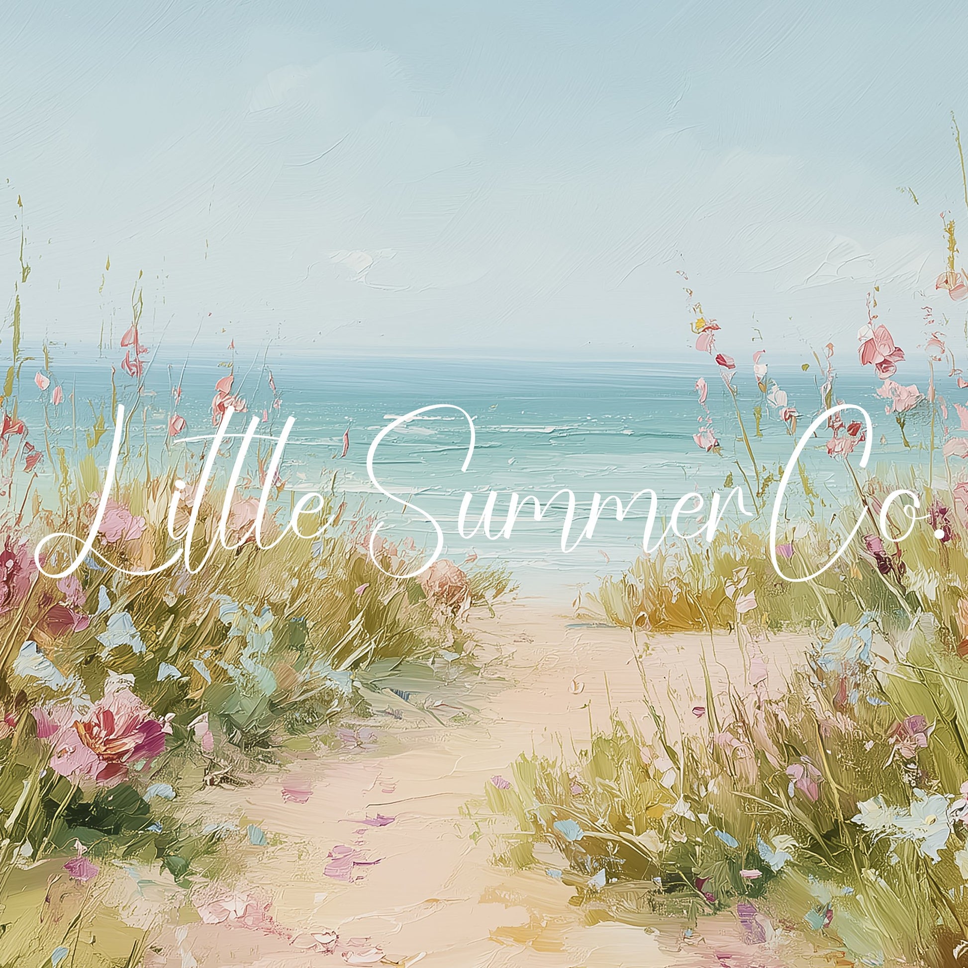 Wildflower Beach Path Frame TV Art displayed on a TV