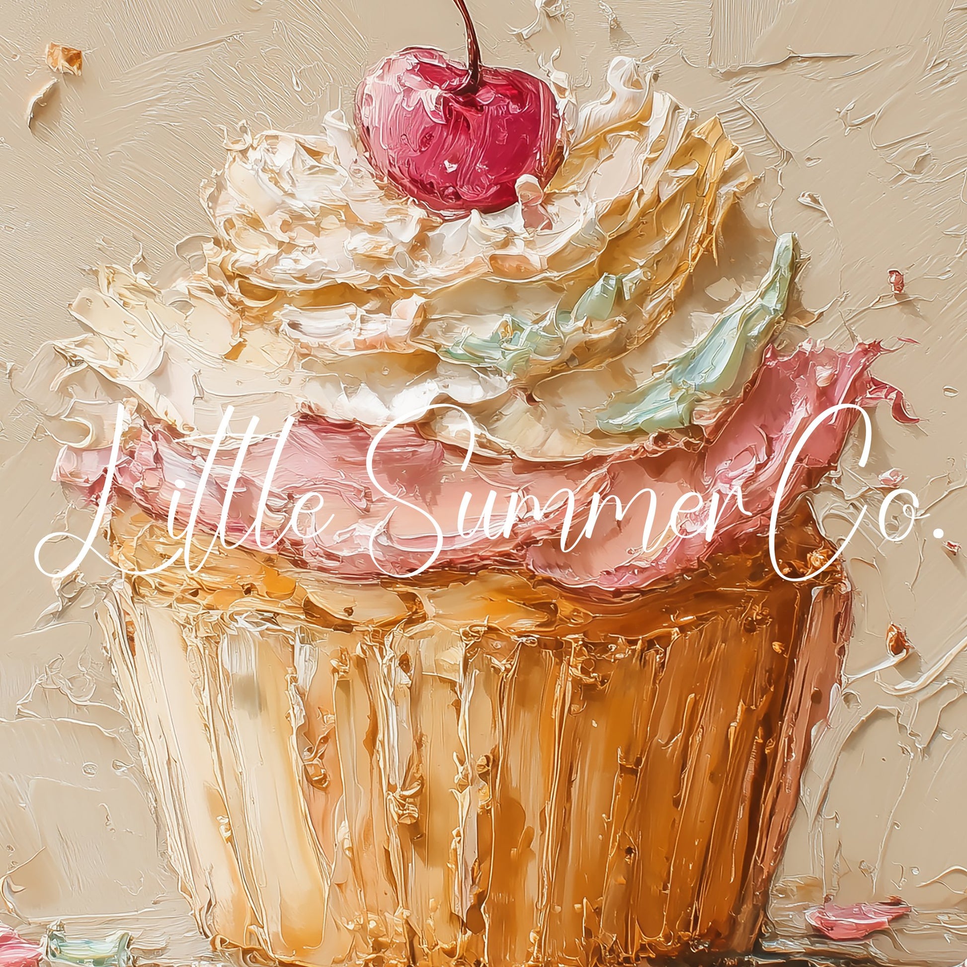 Cherry Cupcake Frame TV Art displayed on a TV