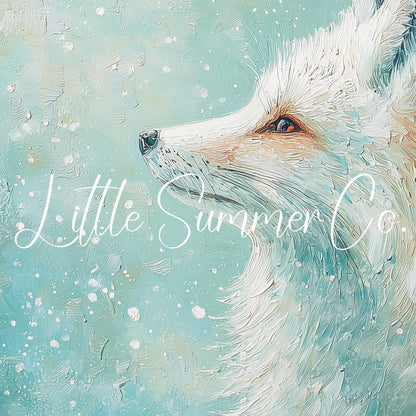 Arctic Fox Frame TV Art displayed on a TV