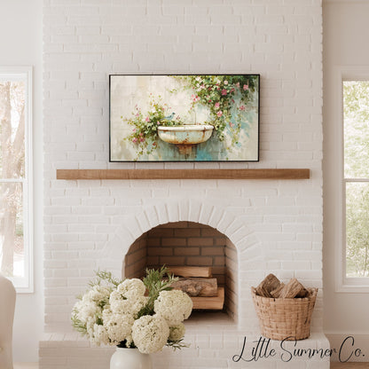 Garden Sink Frame TV Art displayed on a TV