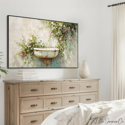 Garden Sink Frame TV Art displayed on a TV