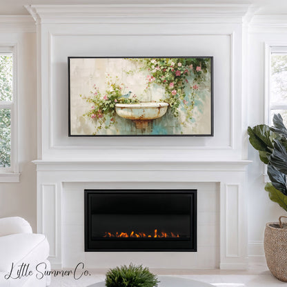 Garden Sink Frame TV Art displayed on a TV