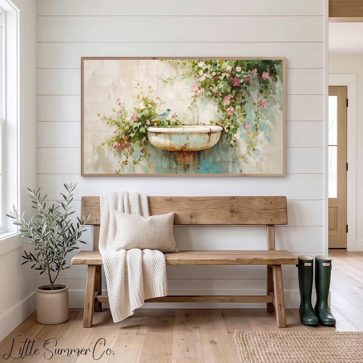 Garden Sink Frame TV Art displayed on a TV