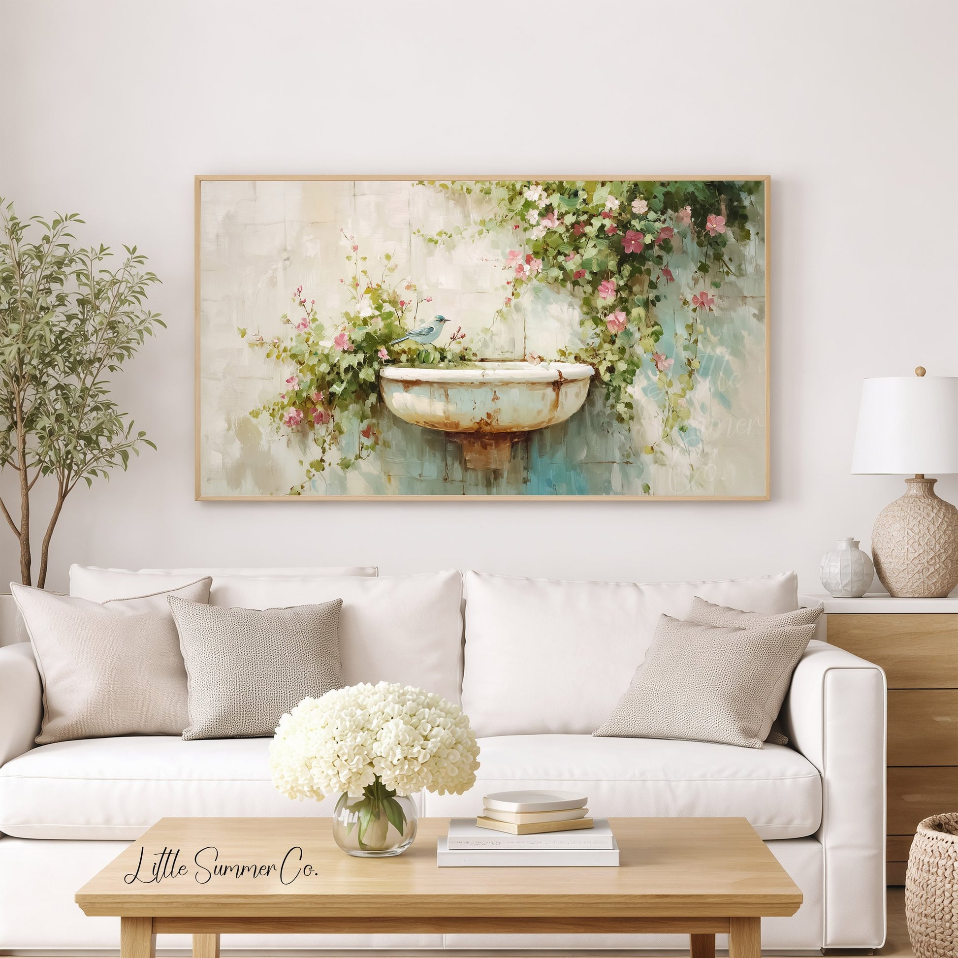 Garden Sink Frame TV Art displayed on a TV