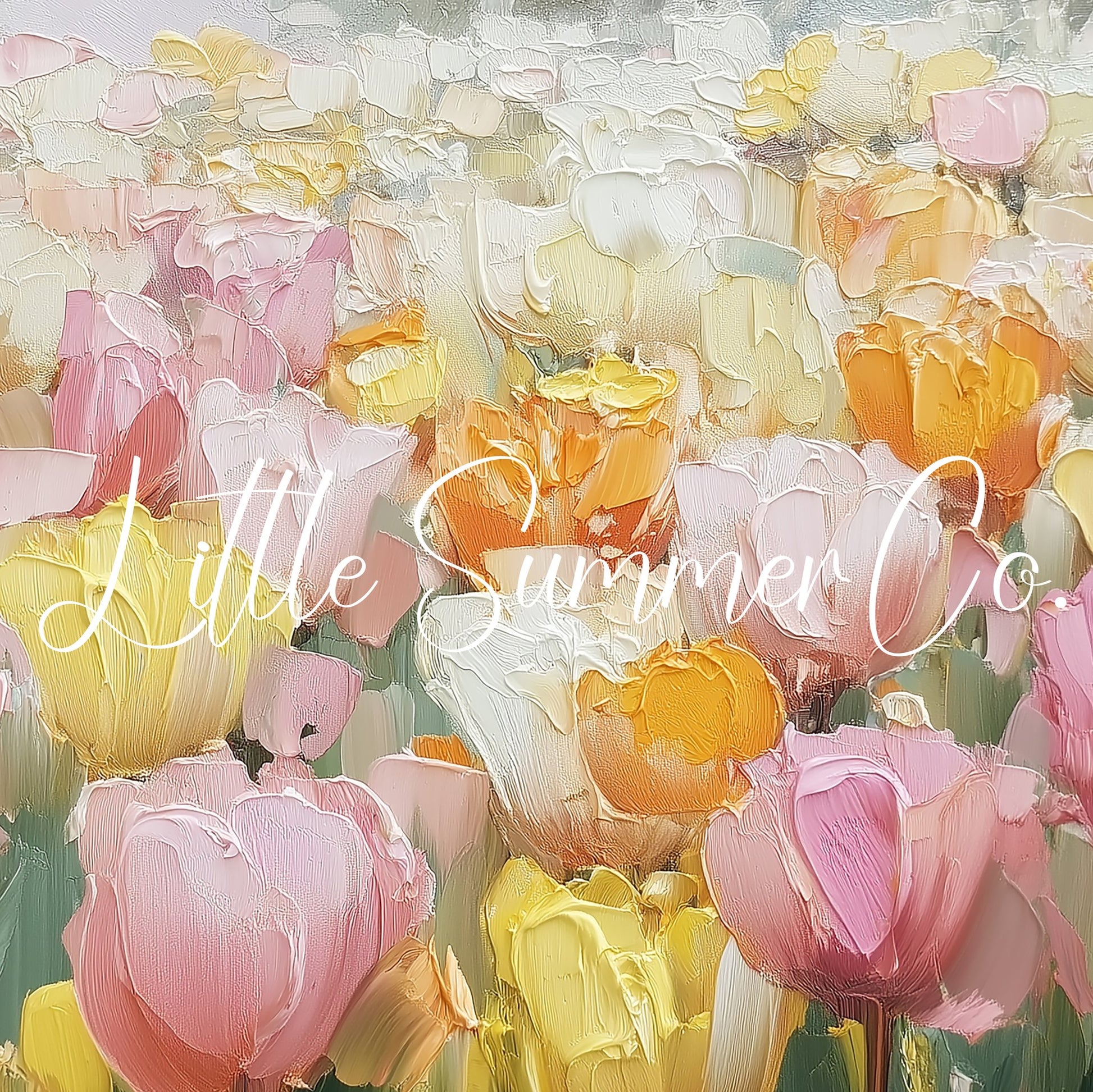 Colourful Tulip Garden Frame TV Art displayed on a TV
