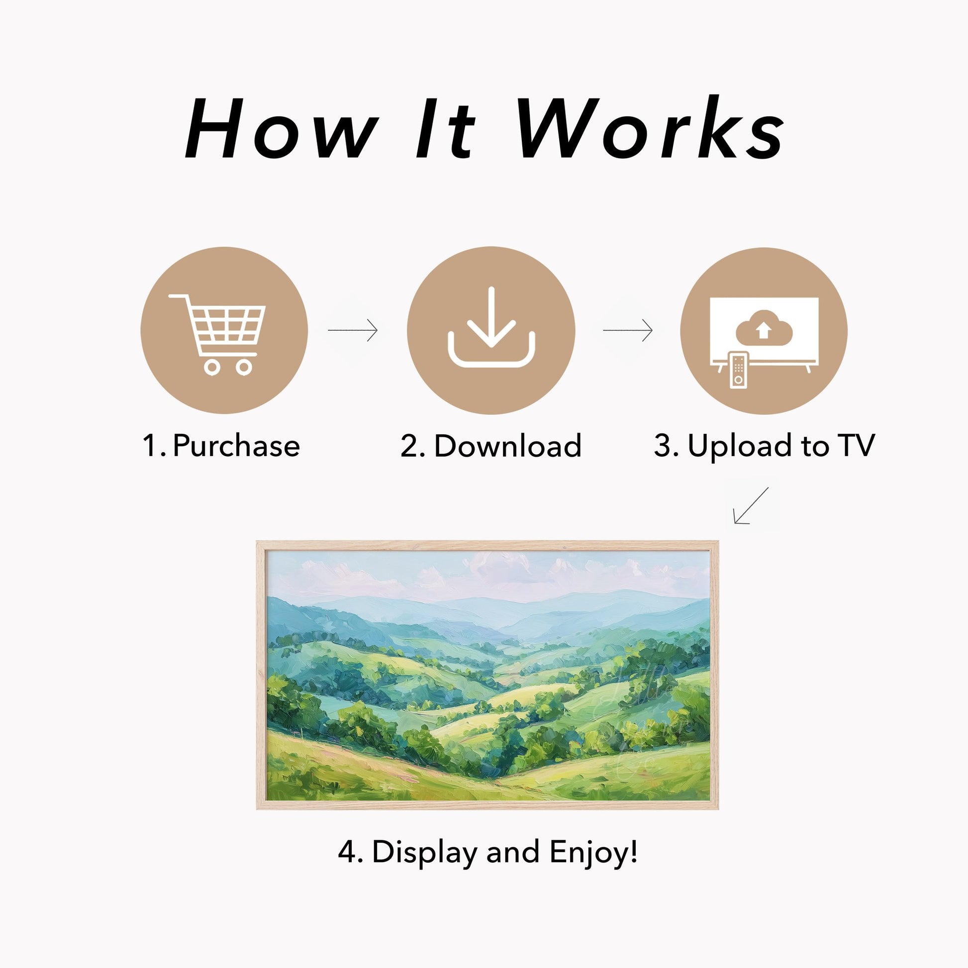 Blue Ridge Valley Frame TV Art displayed on a TV