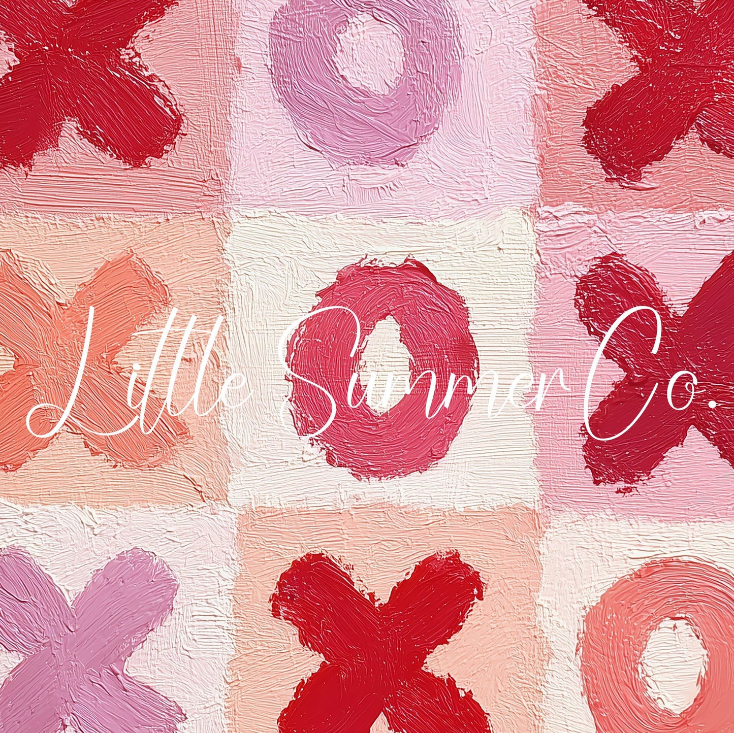 XOXO Valentine's Pattern Frame TV Art displayed on a TV