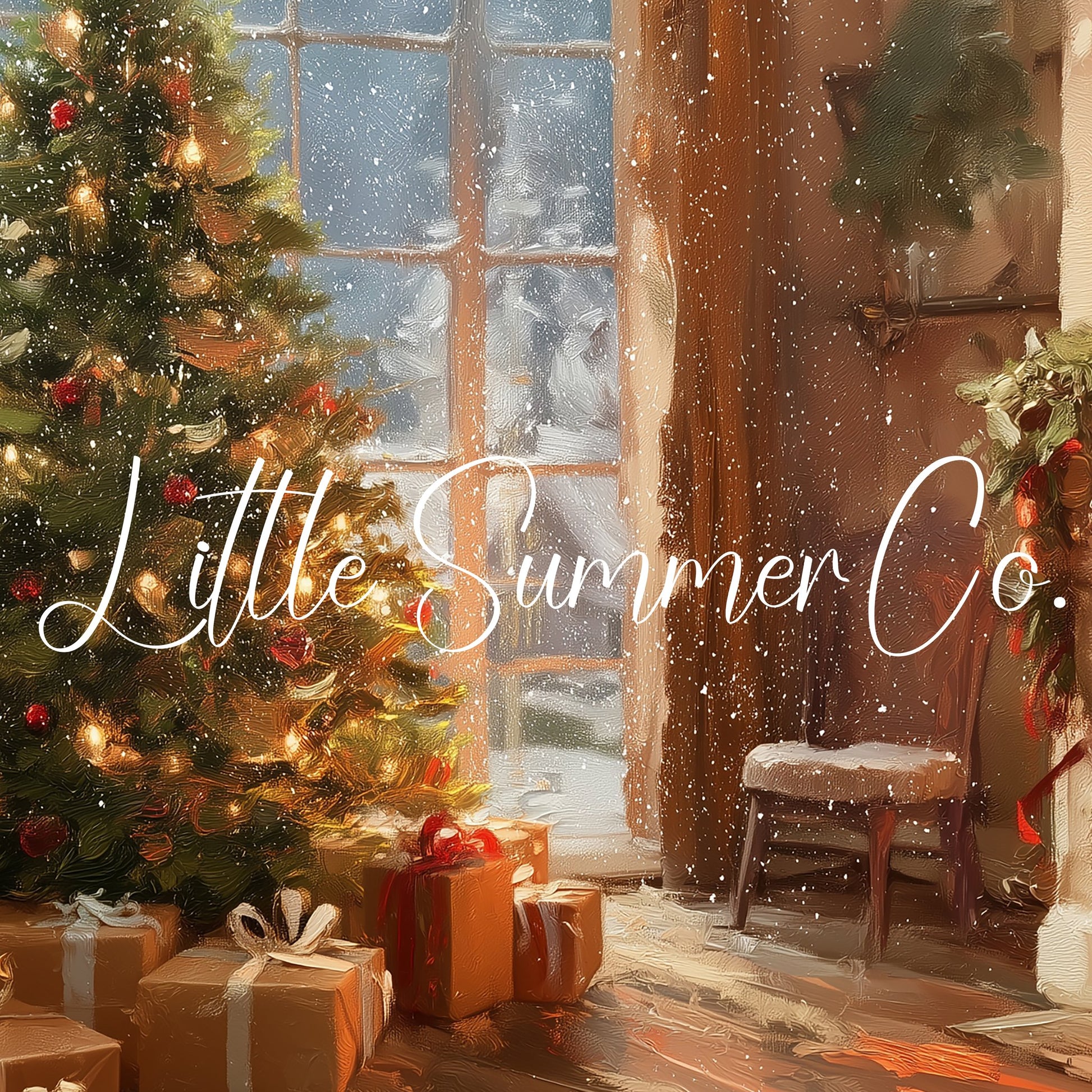Christmas Tree by the Fireplace Frame TV Art displayed on a TV