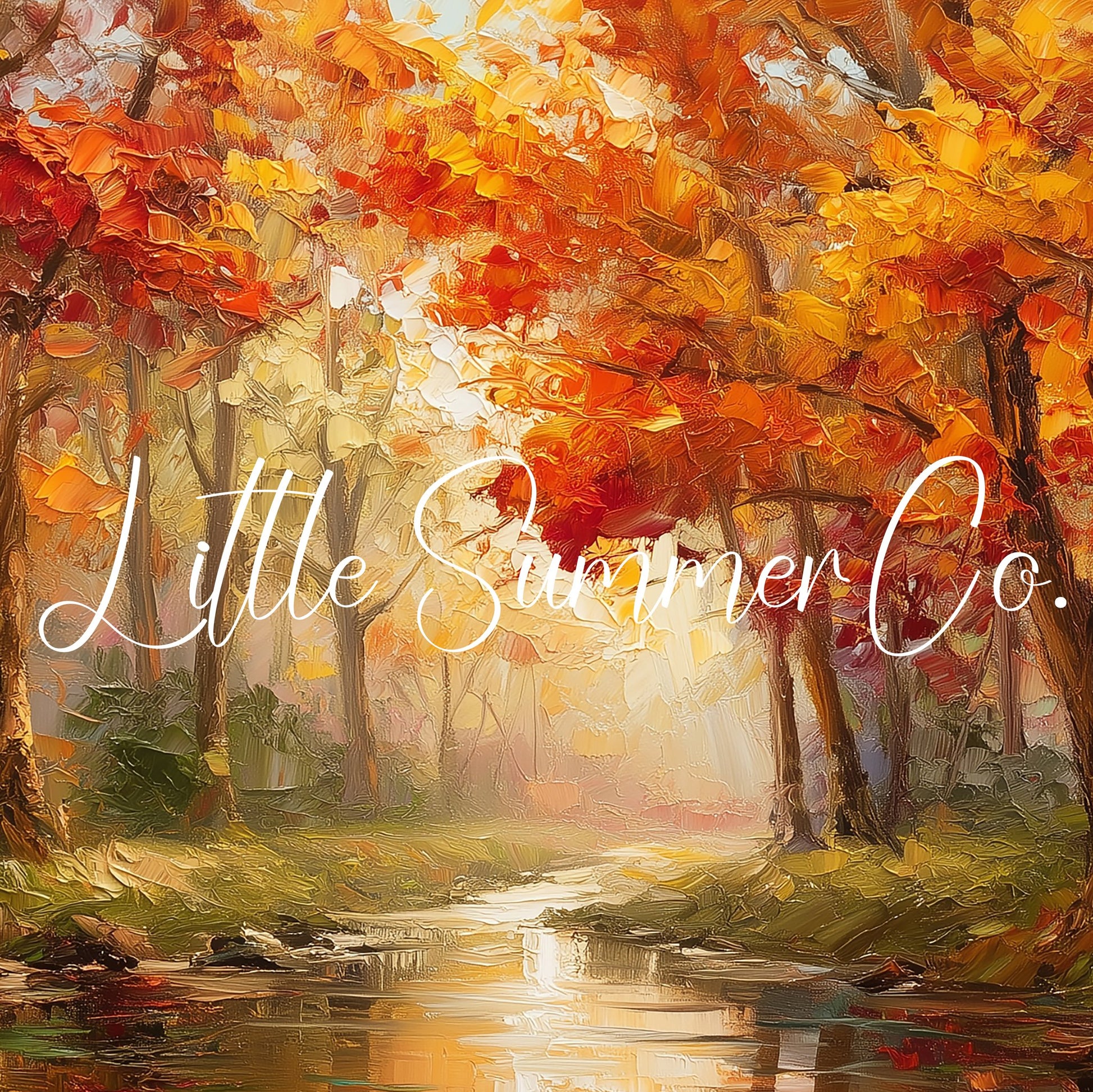 Autumn Stream Reflection Frame TV Art displayed on a TV