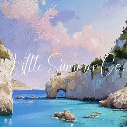 White Rock Arch Sea Frame TV Art displayed on a TV