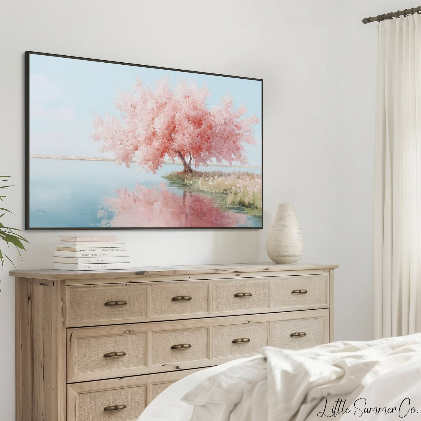 Blossom Tree Frame TV Art displayed on a TV