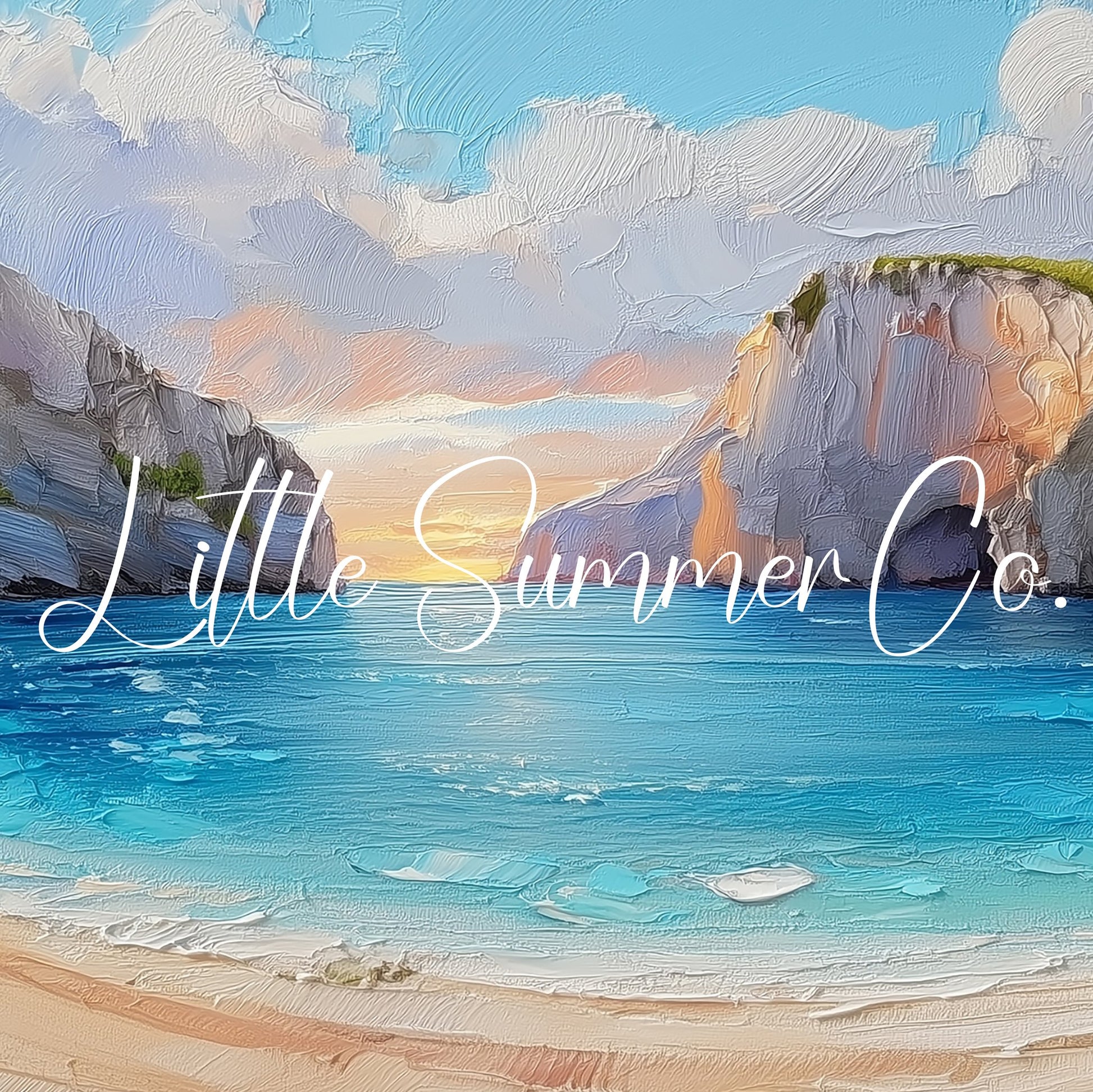 Secluded Cove at Sunset Frame TV Art displayed on a TV