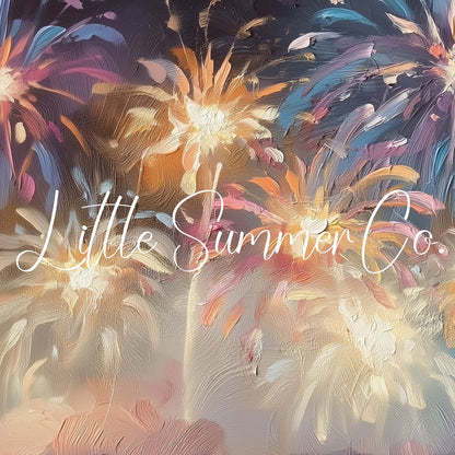 Colourful Fireworks Display Frame TV Art displayed on a TV