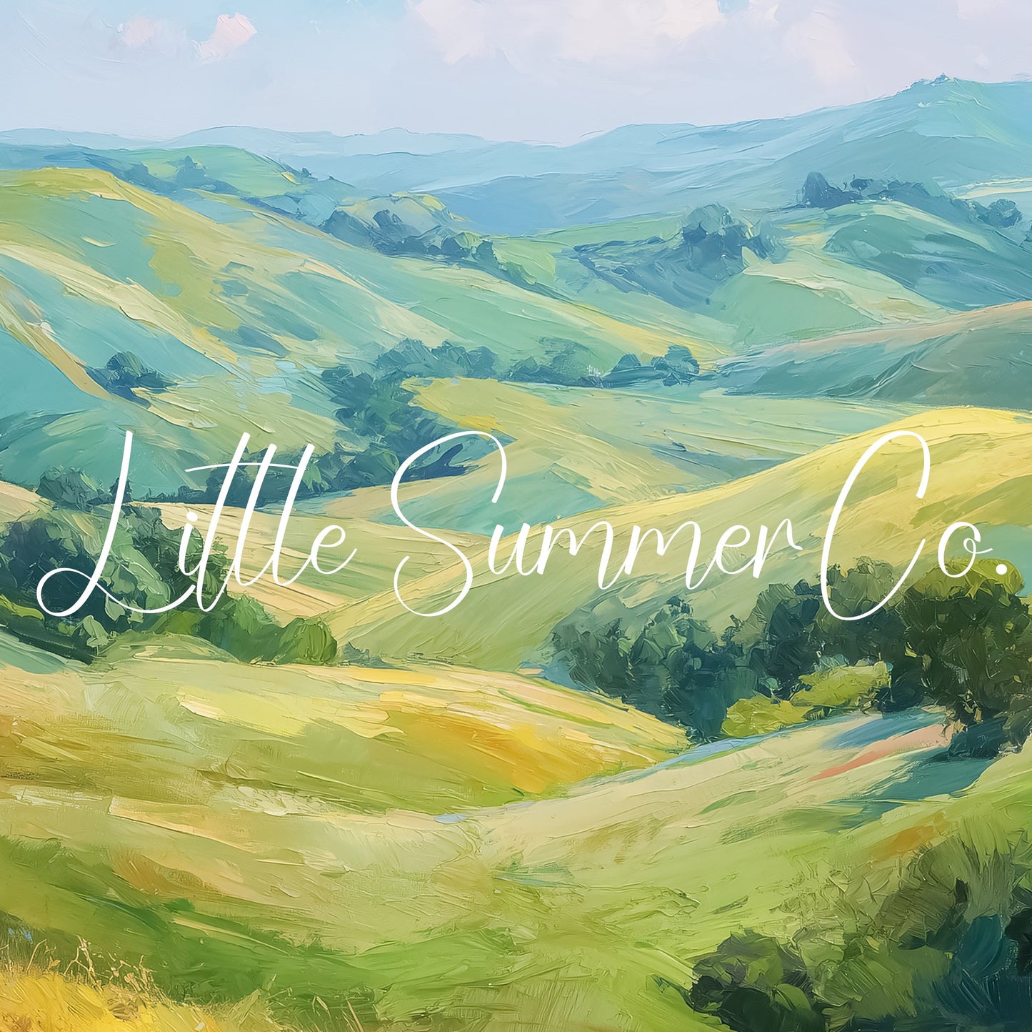 Golden Rolling Hills Frame TV Art displayed on a TV