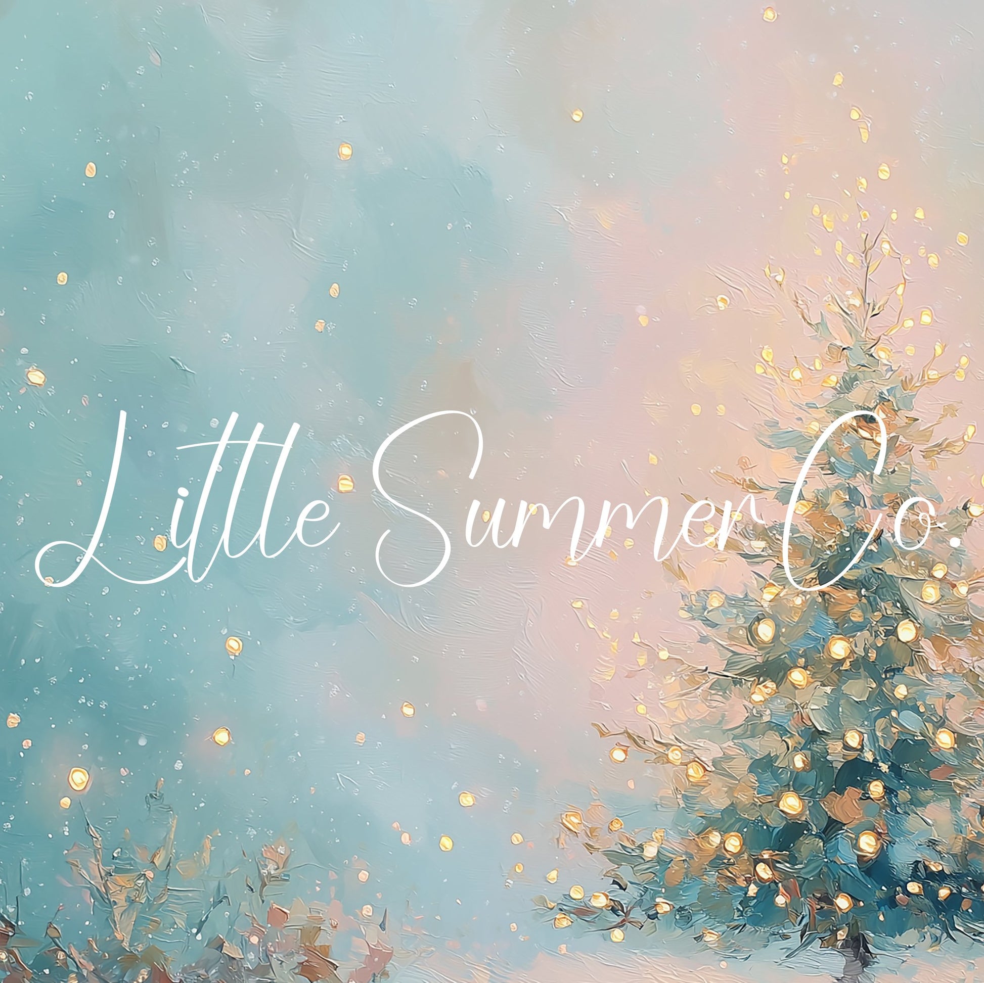 Glowing Christmas Tree in Snow Frame TV Art displayed on a TV