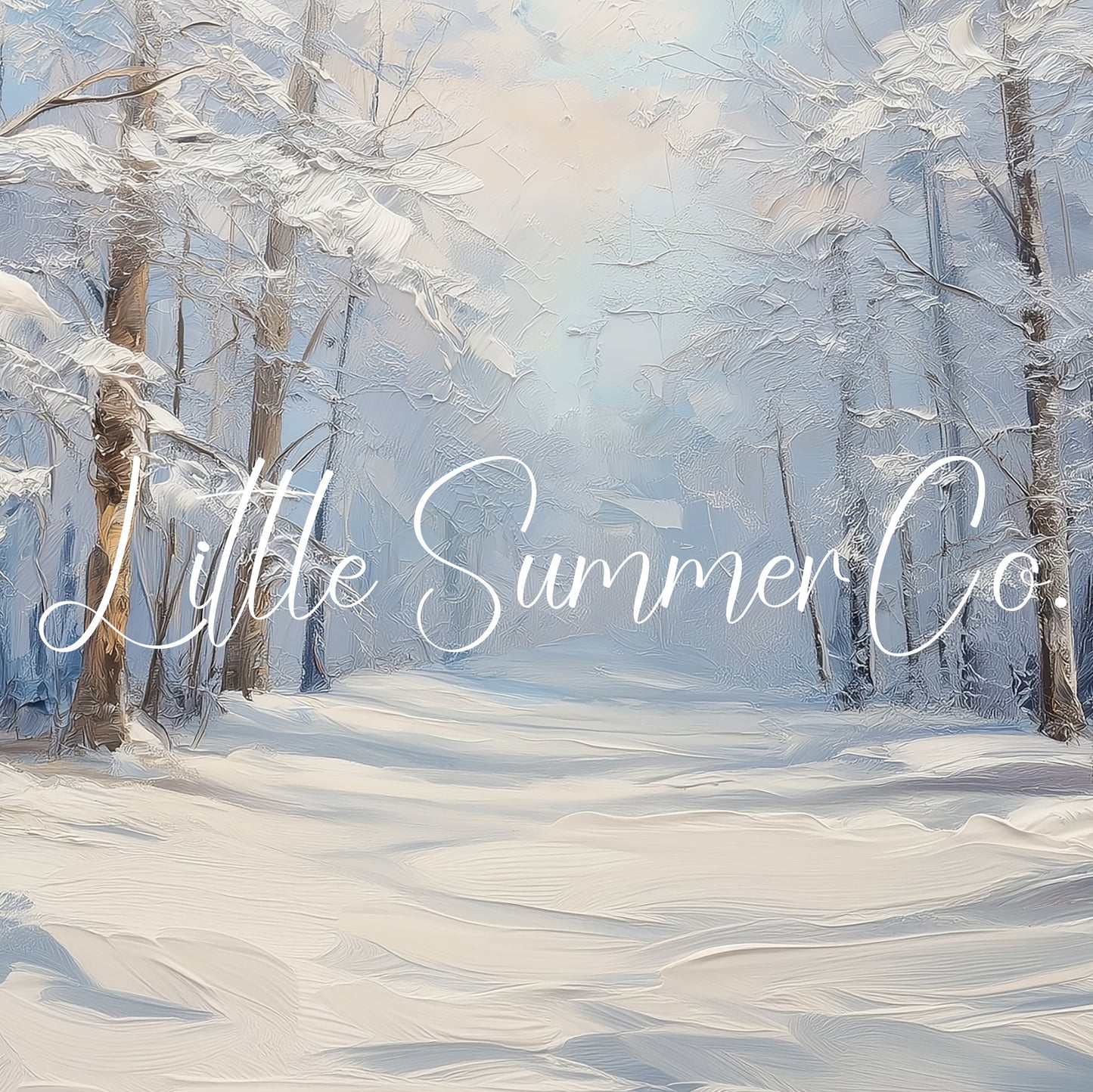Quiet Snowy Forest Path Frame TV Art displayed on a TV