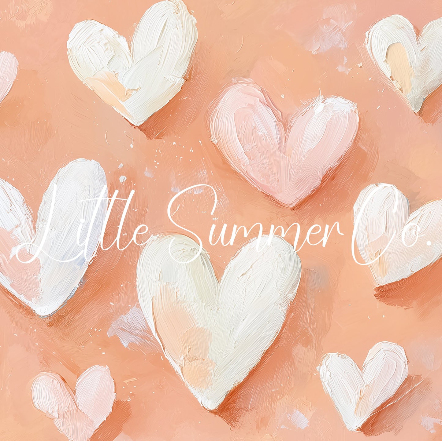 Pastel Hearts Frame TV Art displayed on a TV