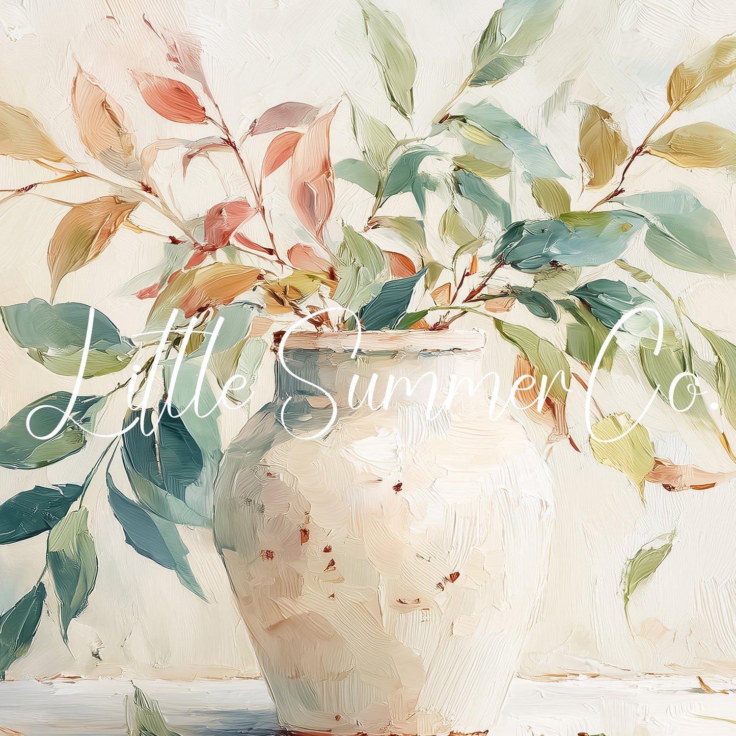 Leafy Vase Frame TV Art displayed on a TV