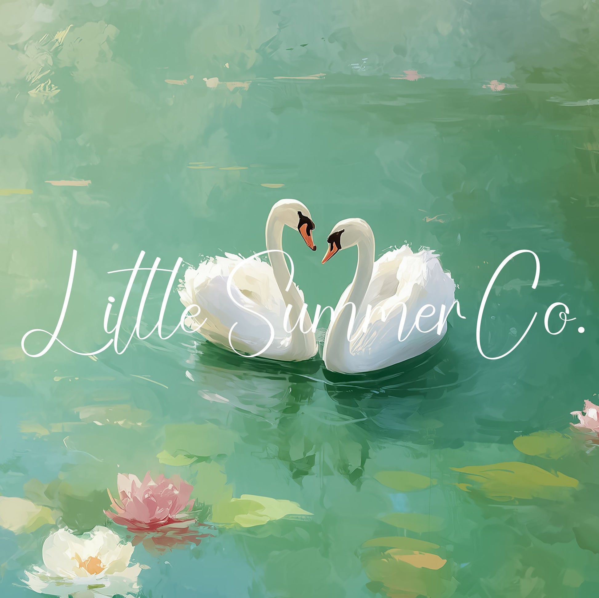 Lily Pond Swans Frame TV Art displayed on a TV