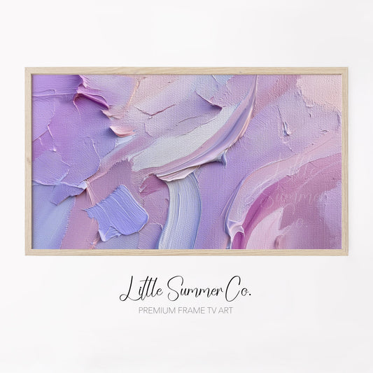 Lavender Pink Frame TV Art displayed on a TV
