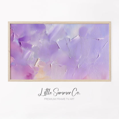 Purple Blush Frame TV Art displayed on a TV