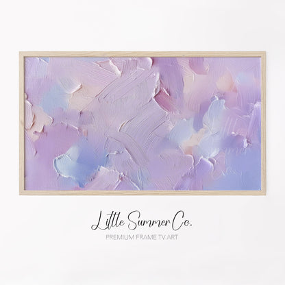 Pastel Lilac Frame TV Art displayed on a TV